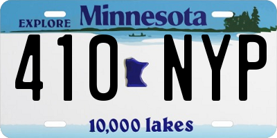 MN license plate 410NYP