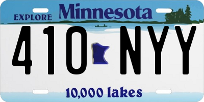 MN license plate 410NYY