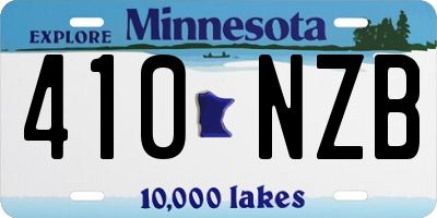 MN license plate 410NZB