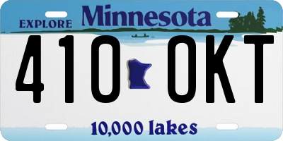 MN license plate 410OKT