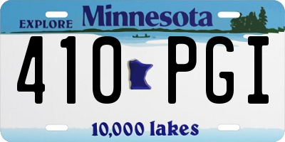 MN license plate 410PGI