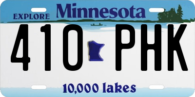 MN license plate 410PHK