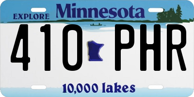 MN license plate 410PHR
