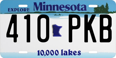 MN license plate 410PKB