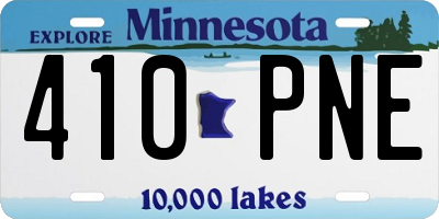 MN license plate 410PNE