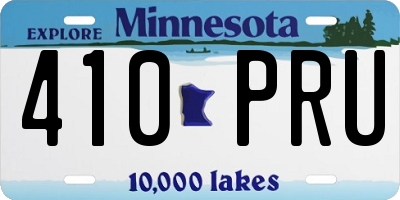 MN license plate 410PRU