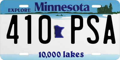 MN license plate 410PSA