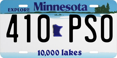 MN license plate 410PSO