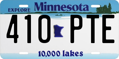 MN license plate 410PTE