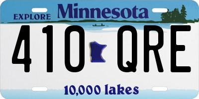 MN license plate 410QRE