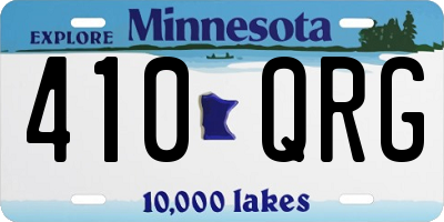 MN license plate 410QRG
