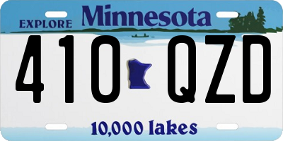 MN license plate 410QZD