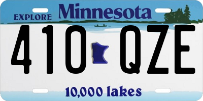 MN license plate 410QZE