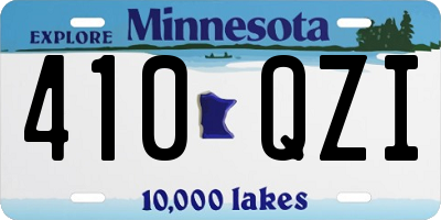 MN license plate 410QZI