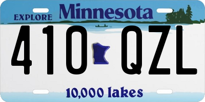 MN license plate 410QZL
