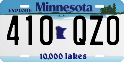 MN license plate 410QZO