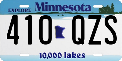 MN license plate 410QZS
