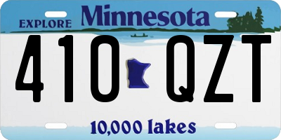 MN license plate 410QZT