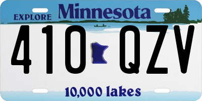 MN license plate 410QZV