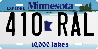 MN license plate 410RAL