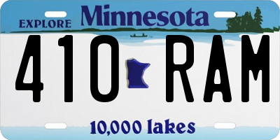 MN license plate 410RAM
