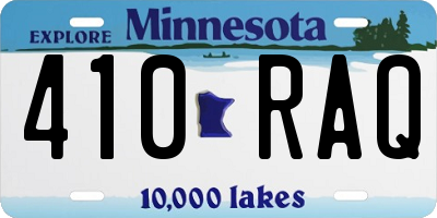 MN license plate 410RAQ