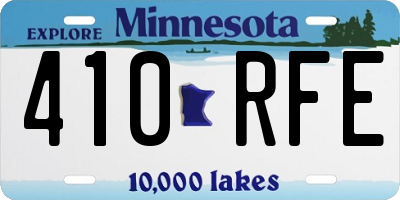 MN license plate 410RFE