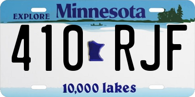 MN license plate 410RJF