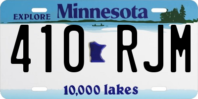MN license plate 410RJM