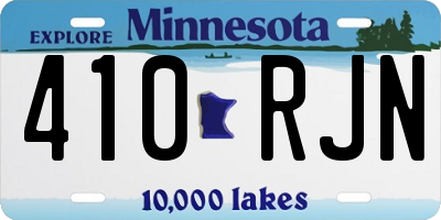 MN license plate 410RJN