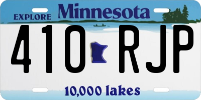 MN license plate 410RJP