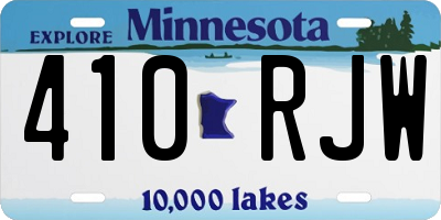 MN license plate 410RJW