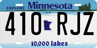 MN license plate 410RJZ