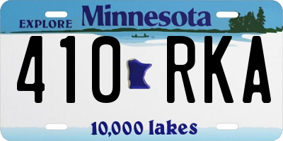 MN license plate 410RKA