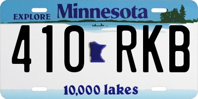 MN license plate 410RKB