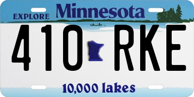 MN license plate 410RKE