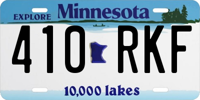 MN license plate 410RKF