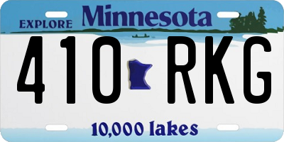 MN license plate 410RKG