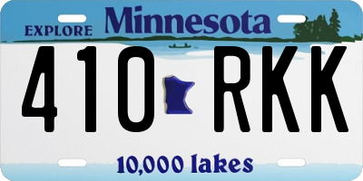 MN license plate 410RKK