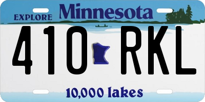 MN license plate 410RKL