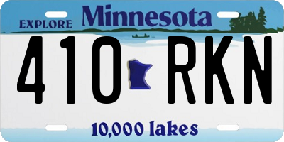 MN license plate 410RKN