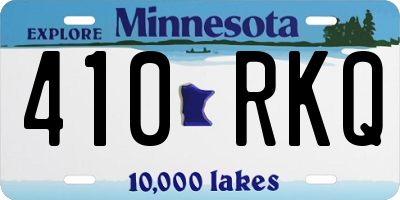 MN license plate 410RKQ