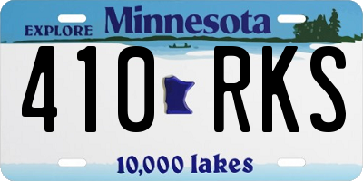 MN license plate 410RKS