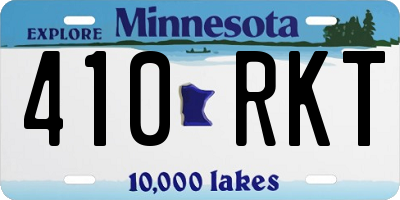 MN license plate 410RKT