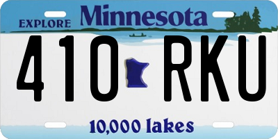 MN license plate 410RKU