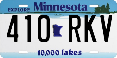 MN license plate 410RKV