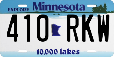 MN license plate 410RKW