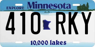 MN license plate 410RKY