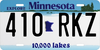 MN license plate 410RKZ