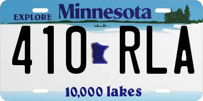 MN license plate 410RLA